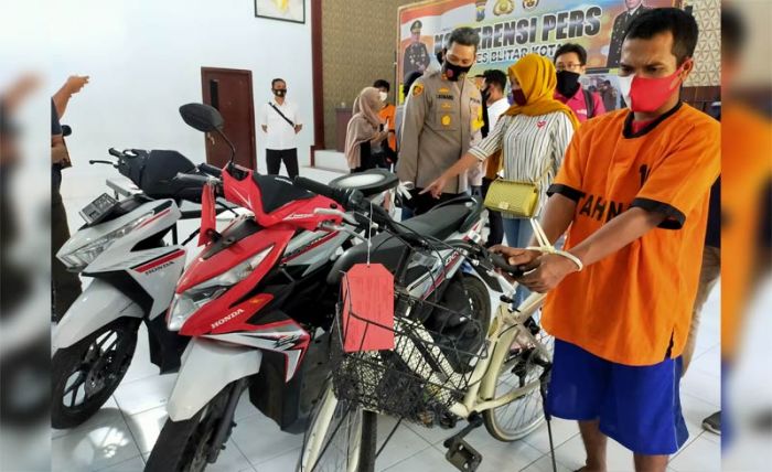 Mentang-mentang Musim Gowes, Jambret di Blitar ini Beraksi Pakai Sepeda