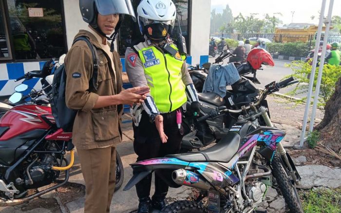 Jelang Nataru Polrestabes Gelar Razia Kendaraan, 87 Sepeda Motor Diamankan