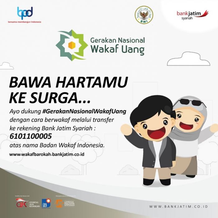 ​Luncurkan Aplikasi Wakaf iB Barokah, Berwakaf Jadi Lebih Mudah dengan Bank Jatim Syariah 