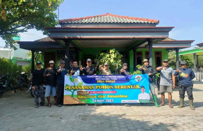 Gandeng Pegiat Lingkungan, Pemerintah Desa Wates Kediri Gelar Aksi Tanam Pohon