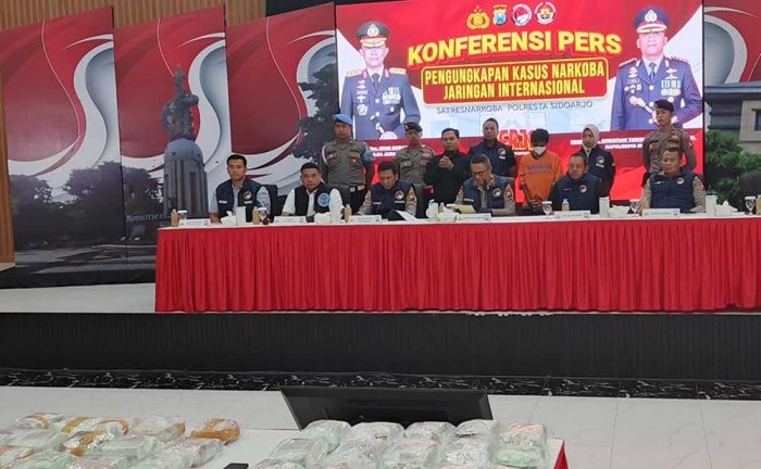 Polresta Sidoarjo Ringkus Pengedar Sabu Jaringan Asia, 30 Kilo Sabu Diamankan