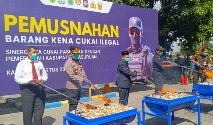 Bea Cukai Pasuruan Musnahkan Barang Kena Cukai Senilai Rp10 Miliar Lebih