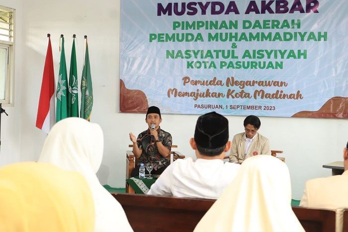 Musyda Akbar Pemuda Muhammadiyah-Nasyiatul Aisyiyah Kota Pasuruan, Mas Adi Beri Pesan Motivasi