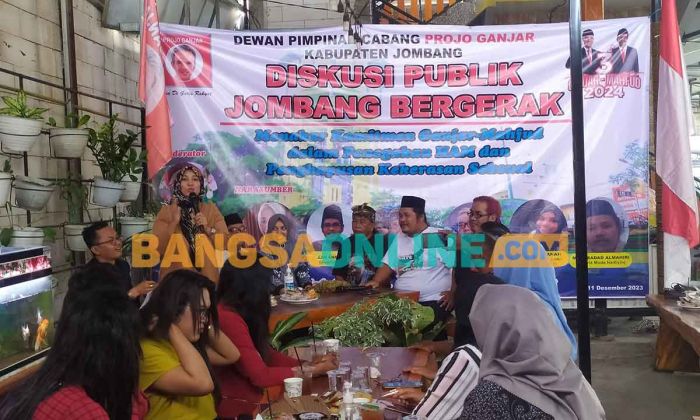 Ratusan Relawan Ganjar-Mahfud di Jombang Ikuti Diskusi Publik Tentang Kekerasan seksual