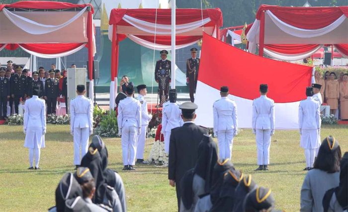 Tugu Pahlawan Jadi Saksi Bisu Peringatan Puncak Hari Pengayoman ke-79 di Jatim