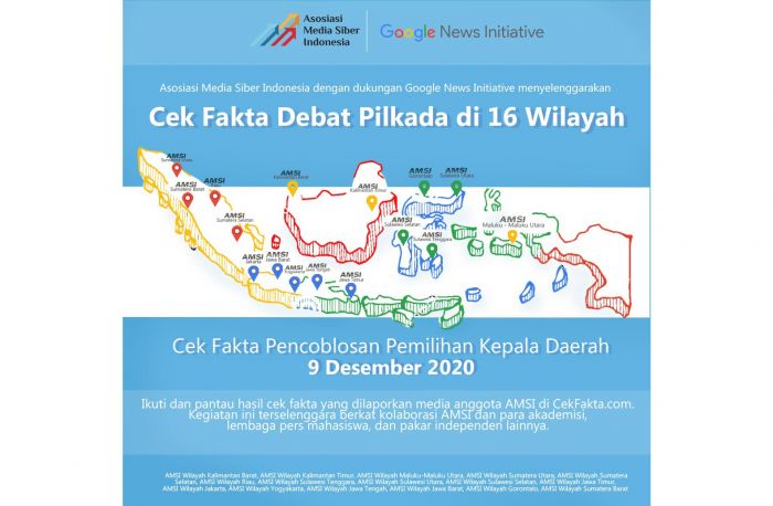 Tekan Hoaks Selama Tahapan Pilkada, AMSI Gelar Cek Fakta Pilkada 2020 di 16 Wilayah