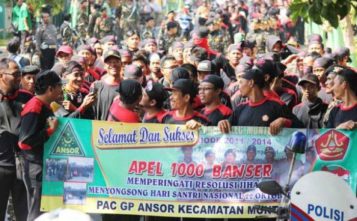 Songsong Hari Santri Nasional, 1500 Banser Tuban Gelar Apel dan Kirab