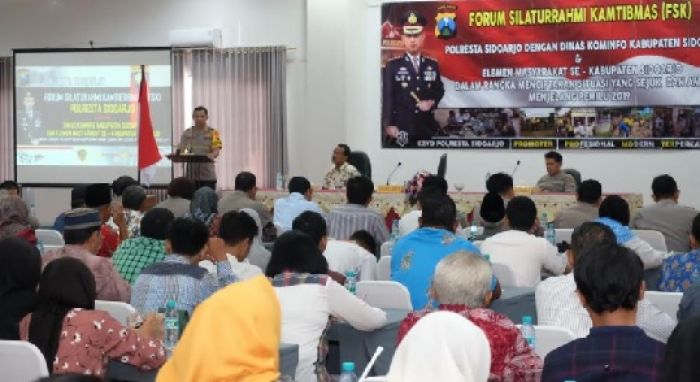 Jelang Coblosan, Kapolresta Sidoarjo Silaturahmi Kamtibmas bersama Elemen Masyarakat