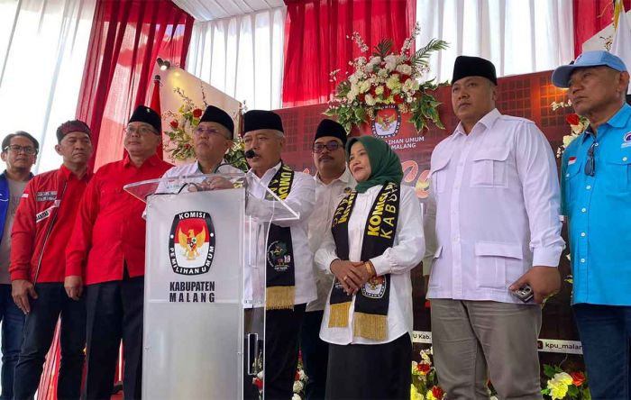 Sanusi-Lathifah Sohib Resmi Daftar ke KPU Kabupaten Malang 