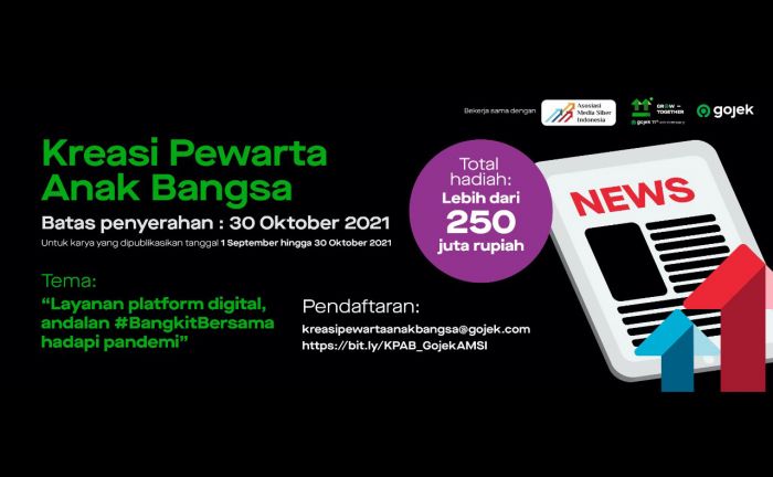 Gojek dan AMSI Gelar Penghargaan Karya Jurnalistik Kreasi Pewarta Anak Bangsa