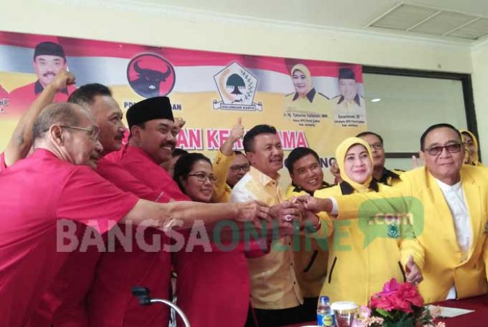 Teken MoU, Golkar-PDIP Jombang Sepakat Bersama-sama Menangkan Pilkada 2018