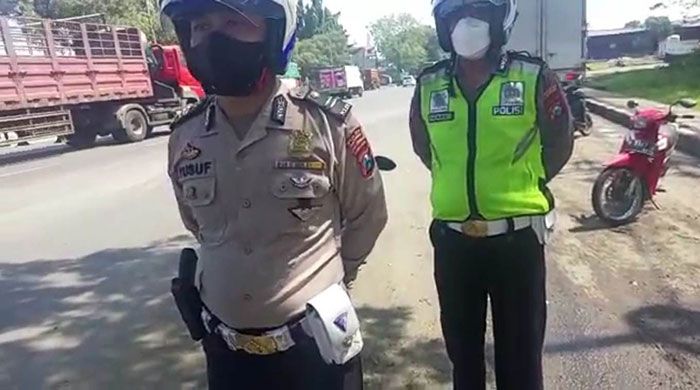 Unit Lantas Polsek Gempol Sapu Bersih Parkir Liar di Bundaran Apollo