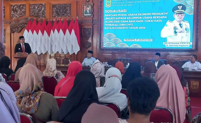 Harapan Pj Wali Kota Mojokerto saat Buka Sosialisasi BMUEP Kube DBHCHT 2024