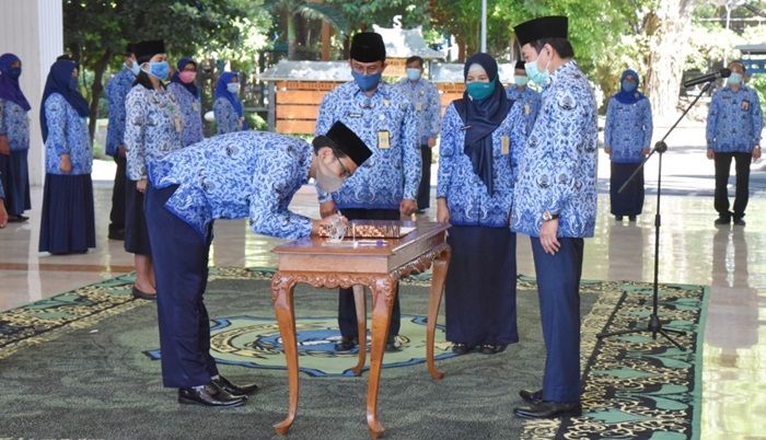 Pandemi, 205 Pejabat Fungsional Pemkab Sidoarjo Dilantik di Empat Lokasi