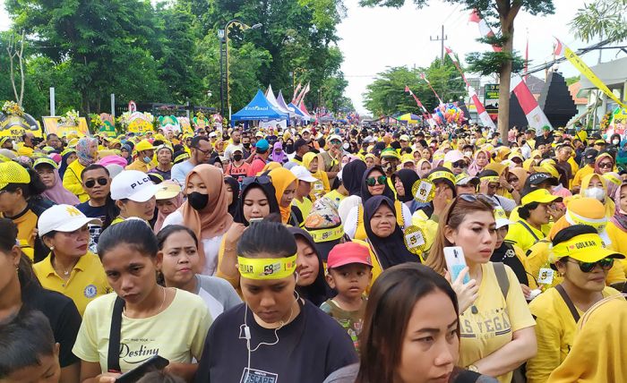 Ribuan Warga Jombang Ikuti Jalan Sehat HUT ke-58 Golkar