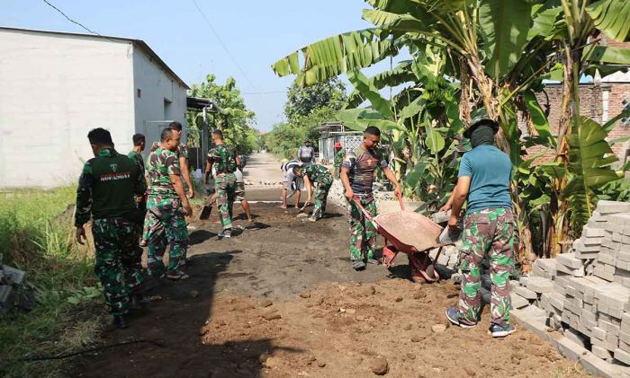 Tingkatkan Kualitas Hidup Warga, TMMD Sidoarjo Percepat Pavingisasi Jalan