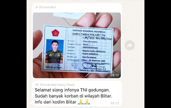 Beredar Kartu Anggota Kodim 0808 Blitar Diduga Palsu, Dandim: Jangan Sampai Ada Korban