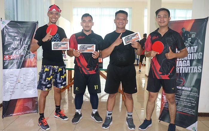 Pererat Tali Silaturahmi Antarpetugas, Lapas Pemuda Kelas IIA Madiun Gelar Lomba Tenis Meja