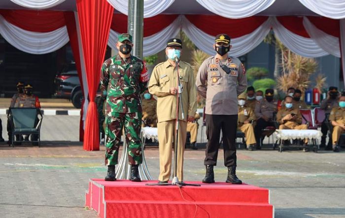 Satgas Covid-19 Gresik Apel Gelar Pasukan Antisipasi Peningkatan Kasus Positif