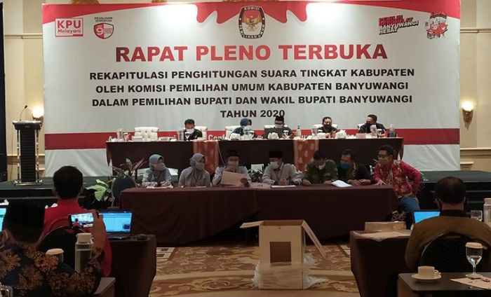 Hasil Rapat Pleno KPU, Paslon Ipuk-Sugirah Unggul Tipis di Pilkada Banyuwangi 2020