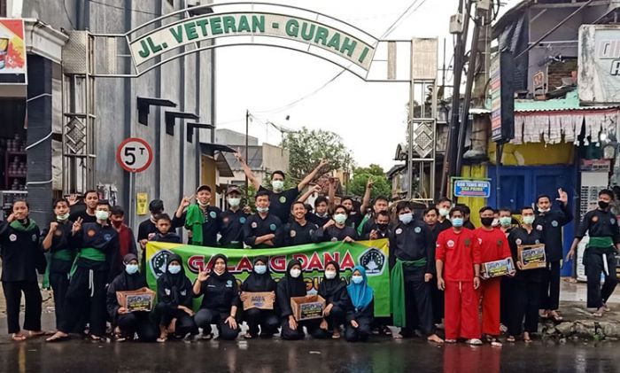 Bantu Korban Bencana Longsor dan Banjir di Nganjuk, Pagar Nusa Kediri Gelar Aksi Galang Dana