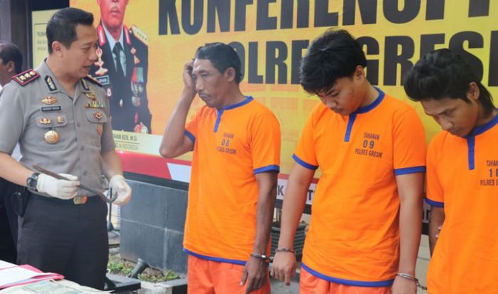 Polres Gresik Gulung Spesialis Pembobol Rumah Bermodus Congkel Jendela