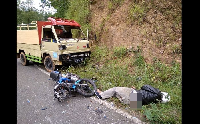 Lewati Marka Jalan, Pemotor di Pacitan Tersambar Truk