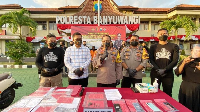 Gondol Puluhan Motor di 10 Kecamatan, Sindikat Curanmor di Banyuwangi Digulung Polisi