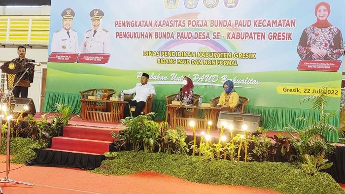 Hadiri Pelantikan Bunda PAUD Gresik, Nur Saidah Siap Perjuangkan Anggaran