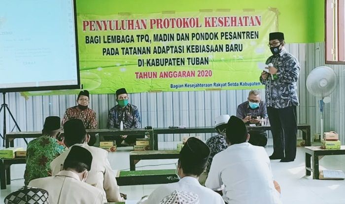 Gagas Ponpes Tangguh, Kemenag Tuban Gelar Penyuluhan Protokol Kesehatan