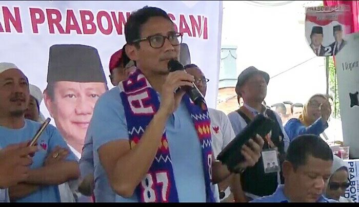 Cawapres Sandiaga Resmikan Rumah Pemenangan di Kota Malang