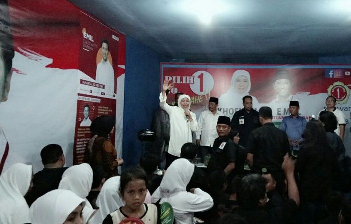 Khofifah Minta Relawan Menyisir dan Menyeser Seluruh Pemilih di Jatim