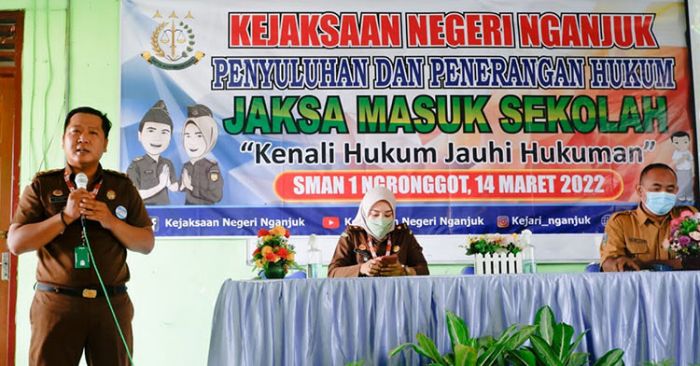 Kejari Nganjuk Gelar Jaksa Masuk Sekolah di SMAN 1 Ngronggot