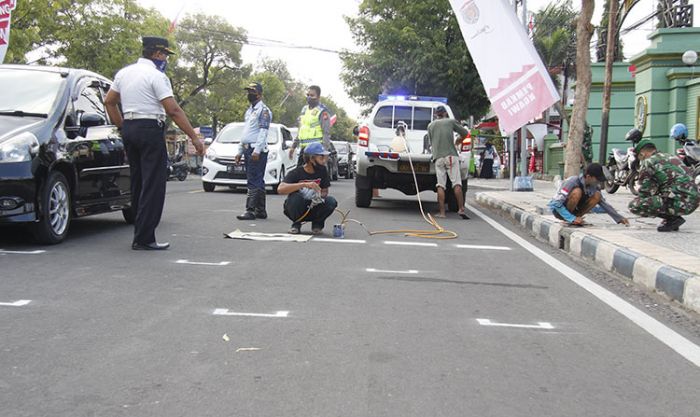 New Normal, Seluruh Persimpangan di Ngawi Berlakukan Physical Distancing