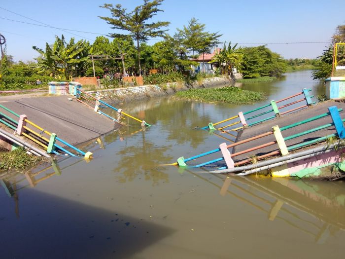 Jembatan Penghubung Kedungpeluk Ambruk, Kades: Kabarnya Sudah Dianggarkan Tapi Belum Digarap