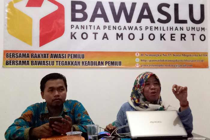 Cegah Money Politik dan Isu Sara, Panwaslu Kota Mojokerto Gelar Deklarasi 