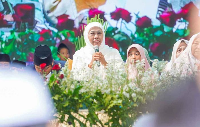 Habib Syech Puji Khofifah saat Sholawatan Bersama Santri PP Darussalam Mekar Agung Madiun