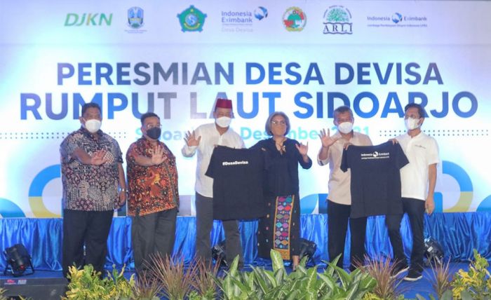 Indah Kurnia Resmikan Desa Kupang Jabon Sidoarjo Sebagai Desa Devisa Rumput Laut