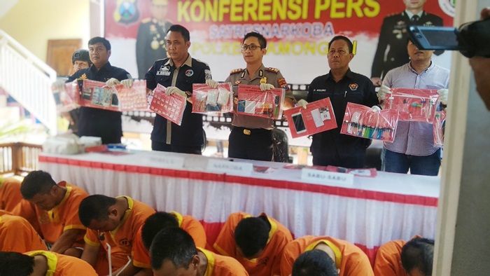 Polres Lamongan Amankan 14 Tersangka Narkoba, 1 Mantan Caleg