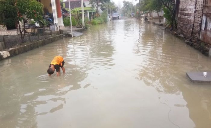 Kali Lamong di Gresik Meluap, Kecamatan Balongpanggang dan Benjeng Terendam