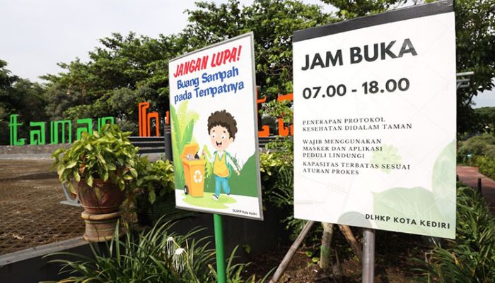 Taman Kota Dibuka Kembali, Kepala DLHKP Kota Kediri: Pengunjung Wajib Taat Prokes