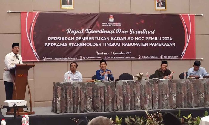 KPU Pamekasan Gelar Rapat Koordinasi dan Sosialisasi Persiapan Pembentukan Badan Ad Hoc Pemilu 2024