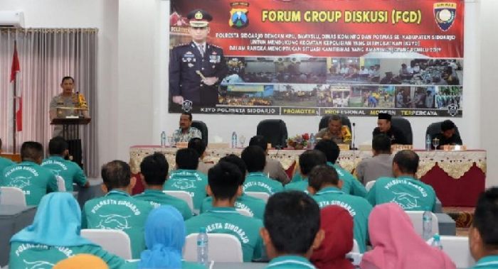 Sukseskan Pemilu, Polresta Sidoarjo Gelar FGD