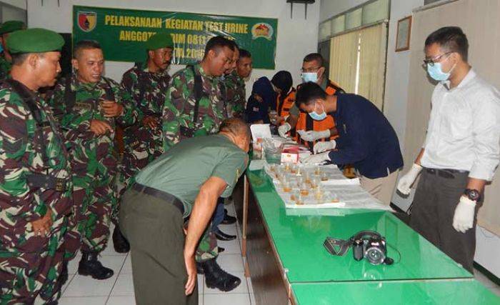 Tes Urine Anggota Kodim 0811/Tuban, Semuanya Negatif