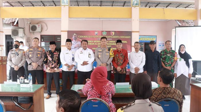 Kapolresta Sidoarjo Ingatkan Pelanggaran Pilkades saat Cangkrukan Kamtibmas di Desa Pamotan