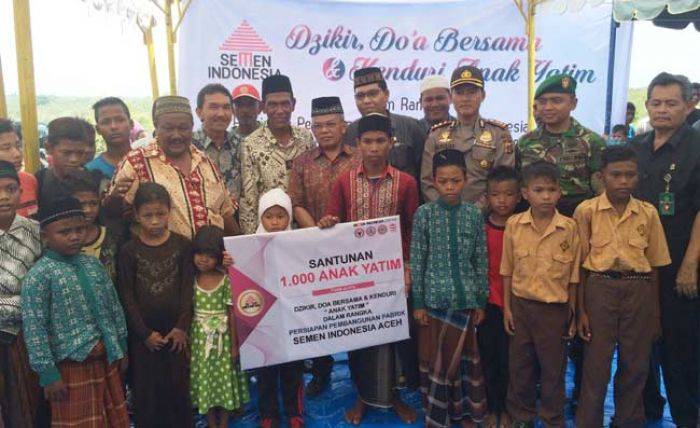 1000 Anak Yatim Dzikir Bersama Awali Pembangunan Pabrik Semen Indonesia di Aceh