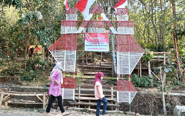 Pandemi, Kirab Bendera Raksasa Peringatan HUT RI Menuju Puncak Gunung Klotok Kediri Ditiadakan