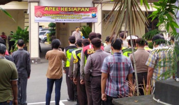 Cek Kesiapan Sejumlah Pospam, Kapolres Kediri Kota Pastikan Perayaan Natal Aman