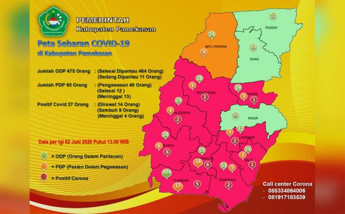 Pasien Positif Covid-19 di Pamekasan Bertambah 11 Orang, Total 27 Orang