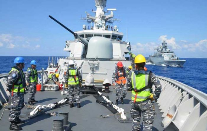 Angkatan Laut Jerman Latihan Pembekalan di Laut dengan KRI Bung Tomo-357